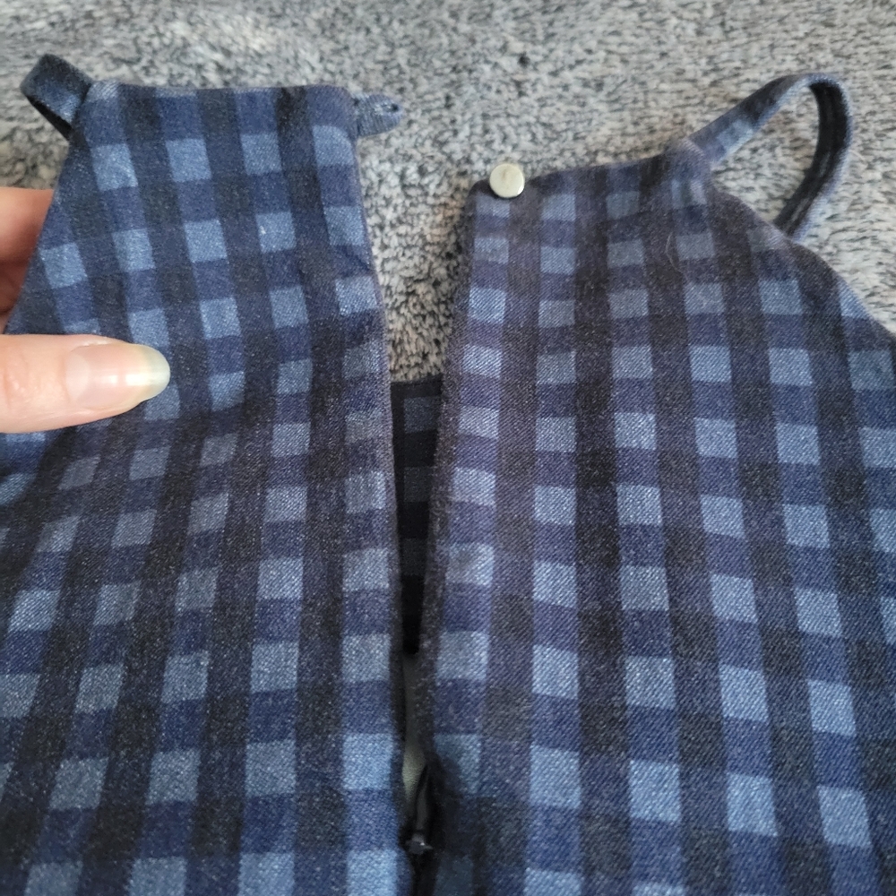 Banana Republic Navy and Light Blue Check Halter Sheath Dress - Picture 8 of 10